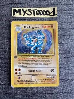 Carte Pokemon Mackogneur Edition 1 8/102 Set De Base Wizards Francais Occasion - Image 1