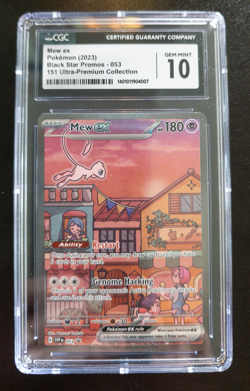 2023 Pokemon SVP EN-SV Promo 151 ULTRA-PREM Collection #053 Mew EX CGC 10 - Image 1