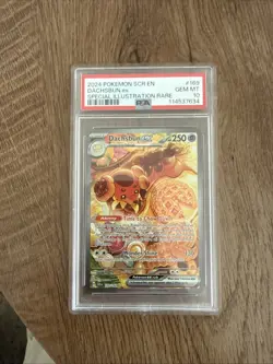 POKEMON 2024 Stellar Crown Special Illustration Rare DACHSBUN EX #169 PSA 10 Gem - Image 1