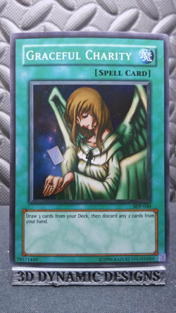 | Yugioh Graceful Charity SDP-040 Super Rare Starter Deck Pegasus NM- 🔥 | - Image 1