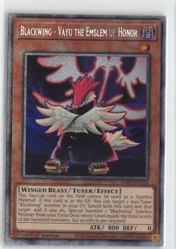 Quarter Century Bonanza Blackwing - Vayu The Emblem of Honor Platinum Secret - Image 1