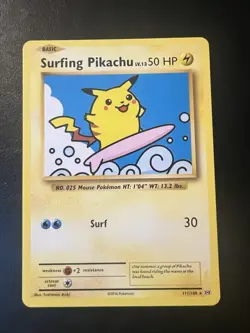 Pokemon Pikachu TCG Surfing Evolutions Card 111/108 Regular Secret Rare - Image 1
