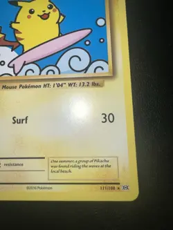 Pokemon Pikachu TCG Surfing Evolutions Card 111/108 Regular Secret Rare - Image 5