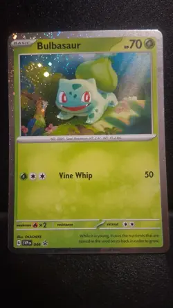 Bulbasaur SVP EN 046 - 151 Black Star Promo - Cosmos Holo Pokemon Card NM - Image 1