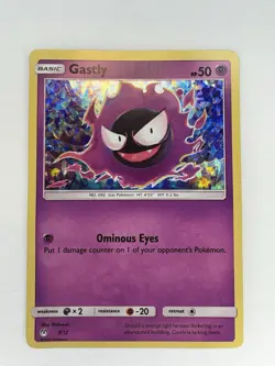 Pokemon TCG GASTLY 7/12 SM MCDONALD'S PROMO HOLO 2019 POKEMON CARD NM - Image 1