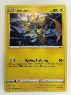 Zeraora 61/185 Cosmos Holo Rare Pokemon Card Vivid Voltage Pokemon TCG NM - Image 1