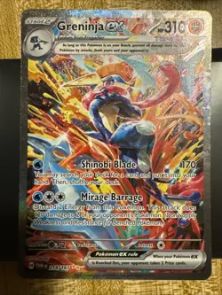 Pokemon Greninja EX 214/167-- Tera Full Art Secret Rare Card Twilight Masquerade - Image 1
