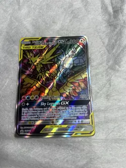Hidden Fates Moltres Zapdos Articuno GX Tag Team Sky Legends Pokemon Card - Image 2