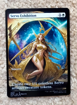 SERVO EXHIBITION : altered-art card for use with MTG : with sexy, busty blonde! - Image 1