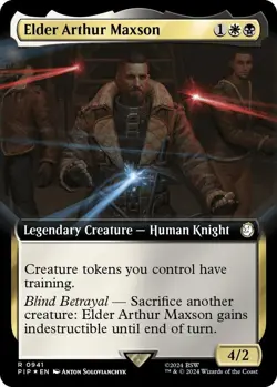 MTG FOIL Elder Arthur Maxson Extended Art Surge Foil - Fallout Commander #941 - Image 1