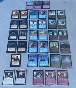 Vintage Magic The Gathering Beta Edition Mixed Lot of 37/302 Cards MTG Mountain - Image 1