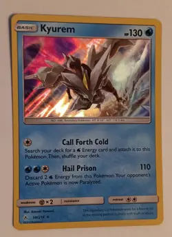 Pokemon TCG Kyurem 50/214 SM - Unbroken Bonds Holo Rare NM - Image 1