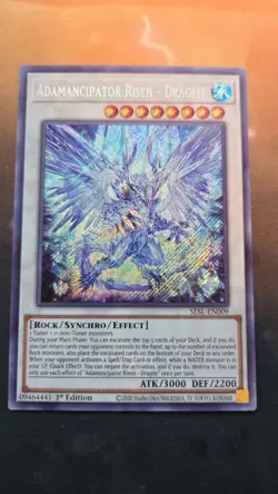 Yugioh Adamancipator Risen - Dragite SESL-EN009 Secret Rare 1st Edition NM - Image 1