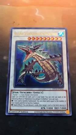 Yugioh Ravenous Crocodragon Archethys ETCO-EN043 Ultra Rare 1st Ed NM - Image 1