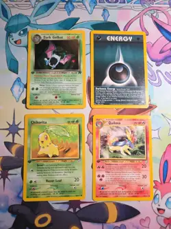 Pokemon Card Lot WOTC holo Vintage 1st Edition Holo Golbat 7/82, Neo 4 Card Lot - Image 1