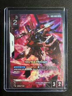 Gundam Card Game Newtype Rising Strike Rouge GD01-069 R+ Holo Foil English NM - Image 1