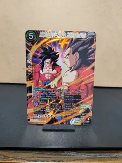 SS4 Son Goku & SS4 Vegeta, Striking A Weak Point BT24-118 SR DBS Card 2 X COPIES - Image 2