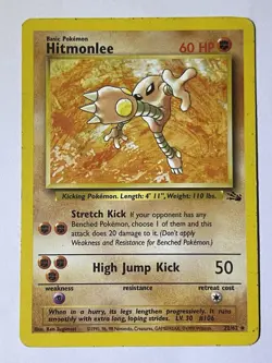 1999 Hitmonlee 22/62 Fossil Pokemon Card TCG WoTC - Image 1
