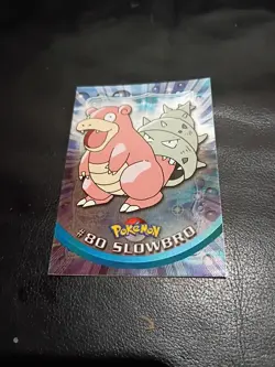 Topps Pokemon Card TV Series 2 Chrome Foil Blue Logo 1st Edition #80 Slowbro NM - Image 1