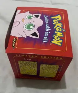 JIGGLYPUFF Pokemon 23K Gold Plated Collectible PokeBall Card Burger King SEALED - Image 2
