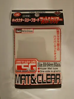 10x KMC Character Guard Card Sleeves - Matte Clear, Size 69x94mm (Pack of 60) 4521086001676 - Image 2