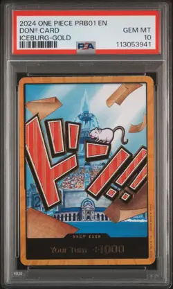 2024 ONE PIECE PRB01 ICEBURG-GOLD DON!! CARD PSA 10 - Image 1