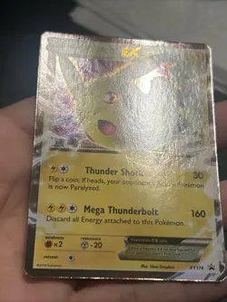 Pokemon TCG Pikachu EX XY174 XY 2016 Holo Black Star Promo Card- NM/ LP - Image 2