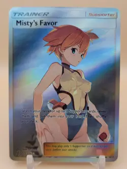 ❤ MISTY'S FAVOR Trainer Pokemon Anime Waifu Card Girl Foil Doujin Holo ACG❤ - Image 1