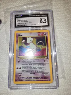 CGC 8.5 Mew 2000 Black Star Promos 9 Holo Pokemon Card psa - Image 1