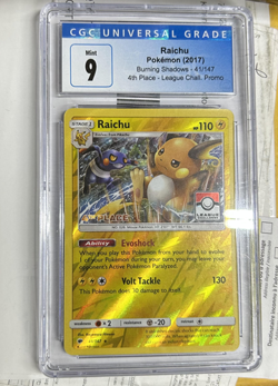 Pokemon Raichu 2017 Burning Shadows CGC Graded Mint 9 Card 41/147 - Image 1