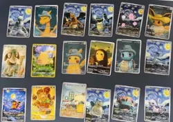 FAN ART Pokemon Van Gogh Set of (18) Custom Art Cards - DIY - Full Set - Image 1