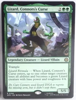 Lizard, Connors's Curse [New, Near Mint] Rare {Spider-man MTG} - Image 1