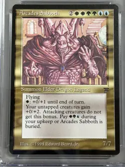 Magic The Gathering MTG Legends Arcades Sabboth Rare CGC Graded Mint 9 - Image 2