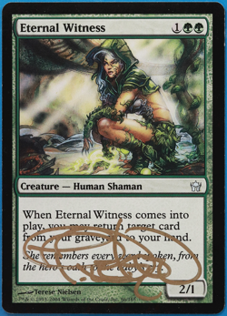 Eternal Witness Fifth Dawn NM Green Uncommon SIGNED CARD (504976) ABUGames - Image 1