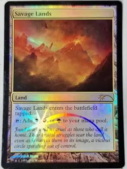 Savage Lands - FOIL - FNM Promo - Magic the Gathering MTG Nice! - Image 1