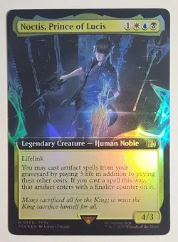 MTG - Noctis, Prince of Lucis - Foil Extended Art - FIN 0500 Final Fantasy Rare - Image 1