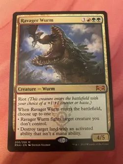MTG Magic the Gathering Ravager Wurm (200/296) Ravnica Allegiance NM - Image 1