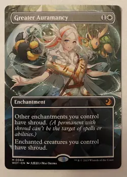Greater Auramancy Anime Borderless - Mythic - Wilds of Eldraine MTG - Image 1