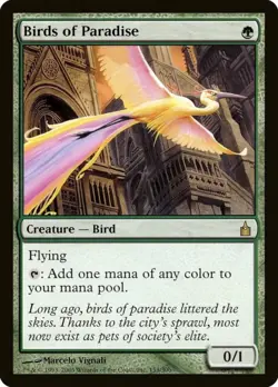 MtG Birds of Paradise 153/306 Ravnica: City of Guilds Regular Rare - Image 1