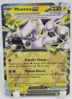 Mewtwo ex 058/182 Paradox Rift Pokemon Double Rare NM/M Unplayed Pack Fresh - Image 1