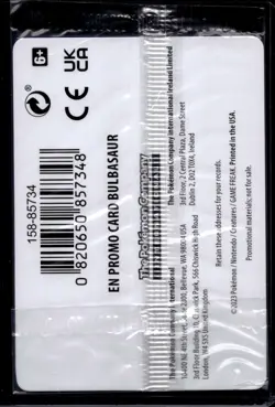 Pokemon TCG Bulbasaur 001/165 Best Buy Exclusive Promo Sealed NM - Image 2