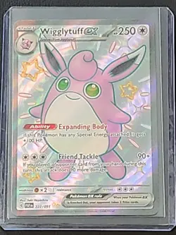 Wigglytuff EX 222/091 Sv: Paldean Fates Holofoil Shiny Ultra Rare Pokemon TCG NM - Image 3