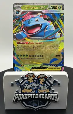 Mega Venusaur ex 003/132 Me01: Mega Evolution Holo Free Shipping Pokemon NM - Image 2