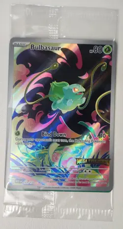 Bulbasaur Box Topper Promo 133/132 Pokemon ME01 Mega Evolution Stamped Promo - Image 1