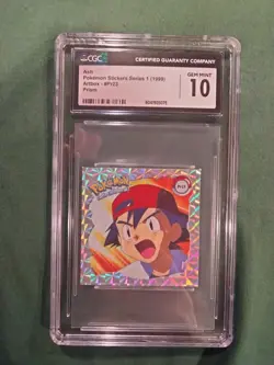 CGC 10 ASH artbox pokemon sticker Series 1 #pr23 prism (1999) TOP POP, POP 10 - Image 1