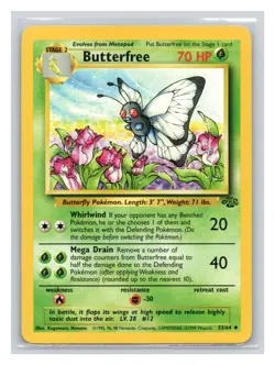 Pokemon TCG Butterfree 33/64 Jungle Unlimited LP - Image 1