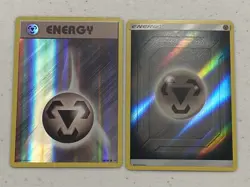 2016 Pokemon Evolutions Metal Energy 98/108 + 2019 No# Both Reverse Holo NM/MINT - Image 1