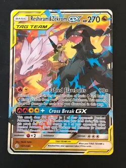 Reshiram & Zekrom Tag Team GX - 157/236 - Ultra Rare NM, English Pokemon Cosmic - Image 1