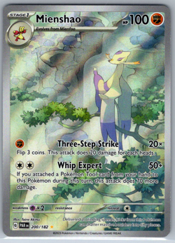 Pokemon Mienshao Illustration Rare Paradox Rift 200/182 NM - Image 1