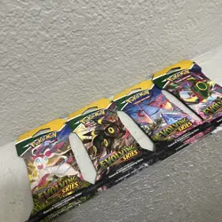 4X Evolving Skies Sleeved Pokemon Booster Pack Complete Full Art Set NEW SEALED - Image 1